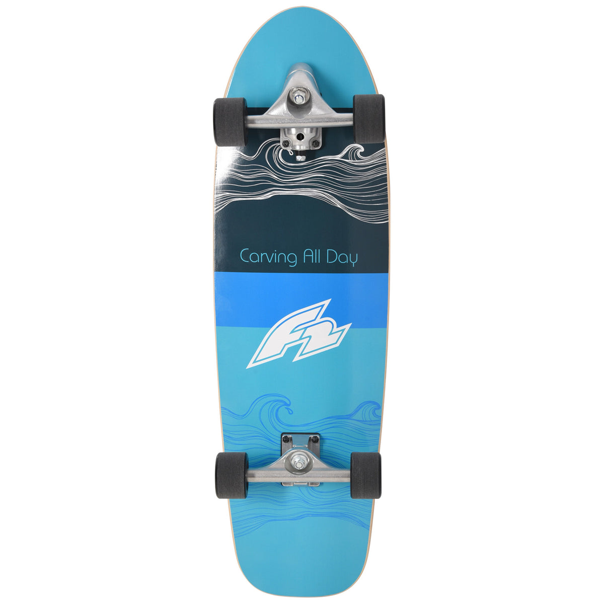 F2 Komplett Board Carving Board Skateboard Skate 9,0"/9,25" wählbar Blau
