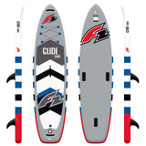 F2  SUP Stand Up Paddle Board Glide Surf 10'2''/10'8"/11'7" wählbar Grau