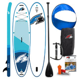 F2 Stand Up Paddle Board FREE - Round Sail - SUP Set Größe wählbar Blau