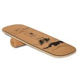 F2 Kork Balance Board Pill 73x28cm mit Korkrolle + Kork Halbkugel