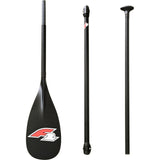 F2  SUP Paddel 40% Carbon Paddle 3-teilig 170-220cm Schwarz