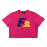 F2 Retro T-Shirt Strato Damen Crop Top Tshirt Magenta - Größe wählbar