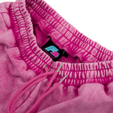 F2 Retro Silberpfeil Shorts Magenta Stonewashed Damen Sweatshorts - Größe wählbar