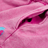 F2 Retro Silberpfeil Shorts Magenta Stonewashed Damen Sweatshorts - Größe wählbar