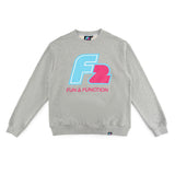 F2 Retro Barracuda Pullover Ash Grau - Größe wählbar