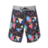 F2 Retro Boardshorts Classic 90´s Allover Badeshorts Schwarz - Größe wählbar