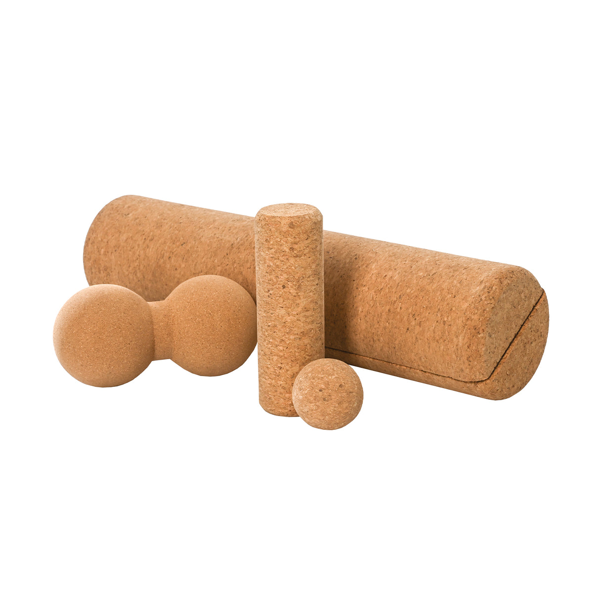 F2  Balance Board Zubehör Kork Multi Roll Set Korkrollen und Bälle Natur