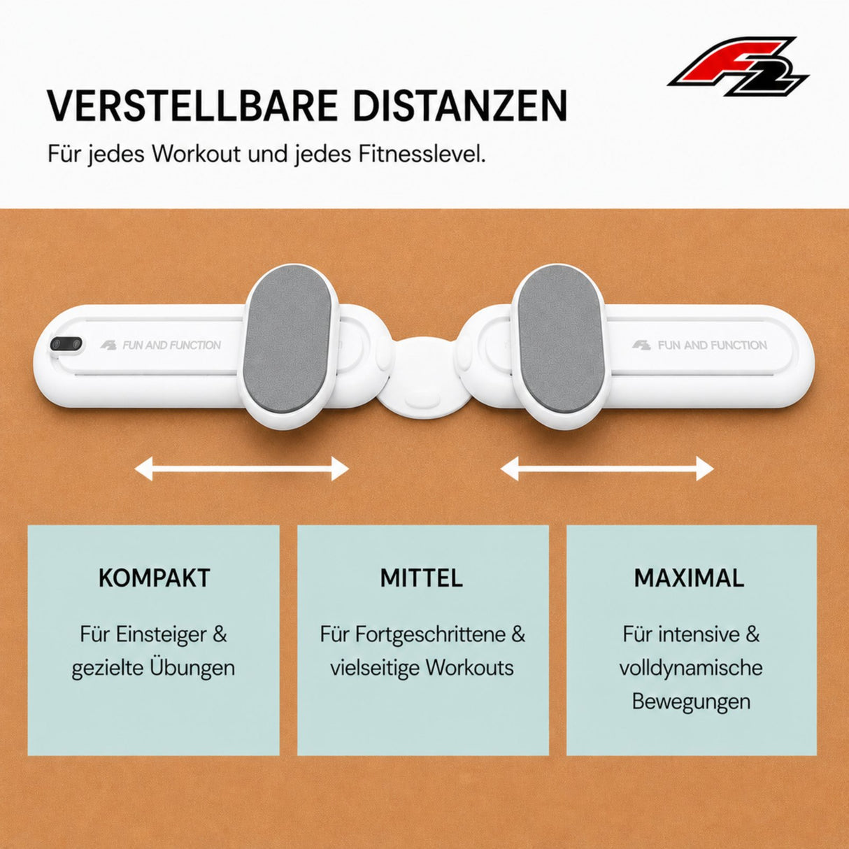 F2  Balance Board Core Pilates Trainer  64cm Weiss