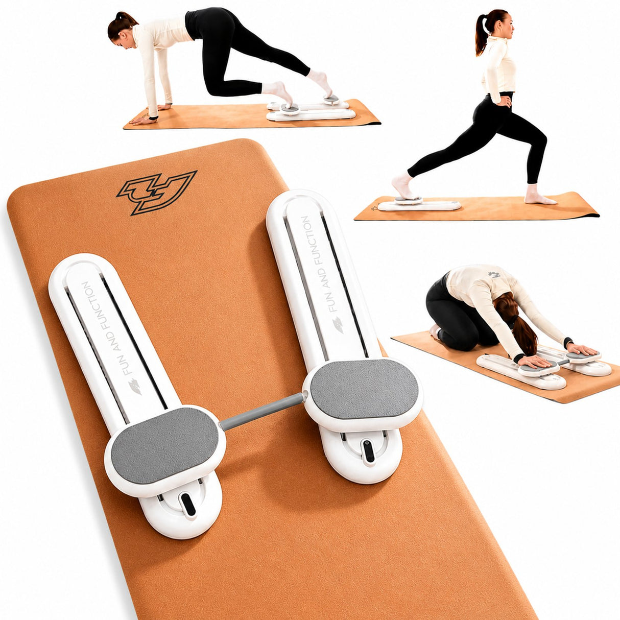 F2  Balance Board Core Pilates Trainer  64cm Weiss