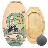 F2  Balance Board Drop inkl. Ball  60x35cm Natur