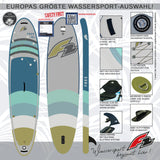 F2 SUP Stand Up Paddle Board Free V2 - Farbe/Größe wählbar
