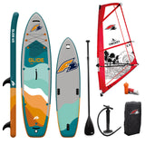 F2 Set Glide SUP 10'2" mit Windsurfsegel Checker 4qm