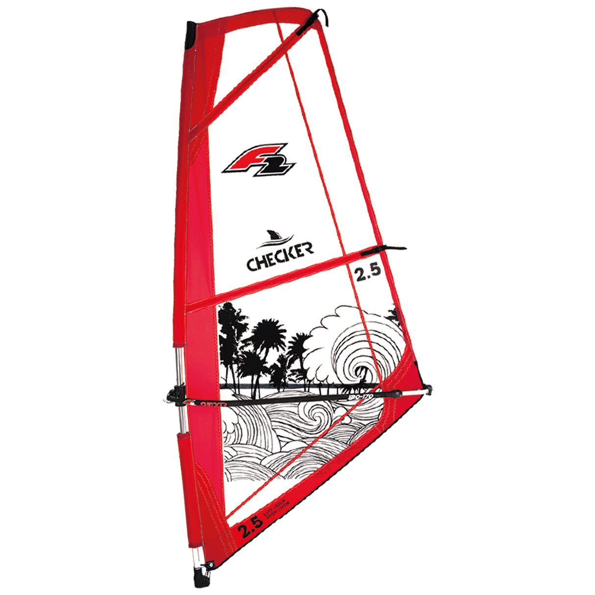 F2 Set SUP Glide 10'2 mit Windsurfsegel Checker Komplettset Größen wählbar