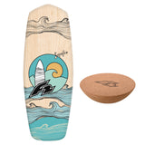 F2 Set Balance Board Tompstone 74x27cm mit Kork Halbkugel