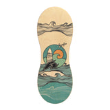 F2 Set Balance Board Peanut 86x32cm mit Korkrolle