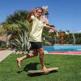 F2 Set Balance Board Peanut 86x32cm mit Kork Halbkugel