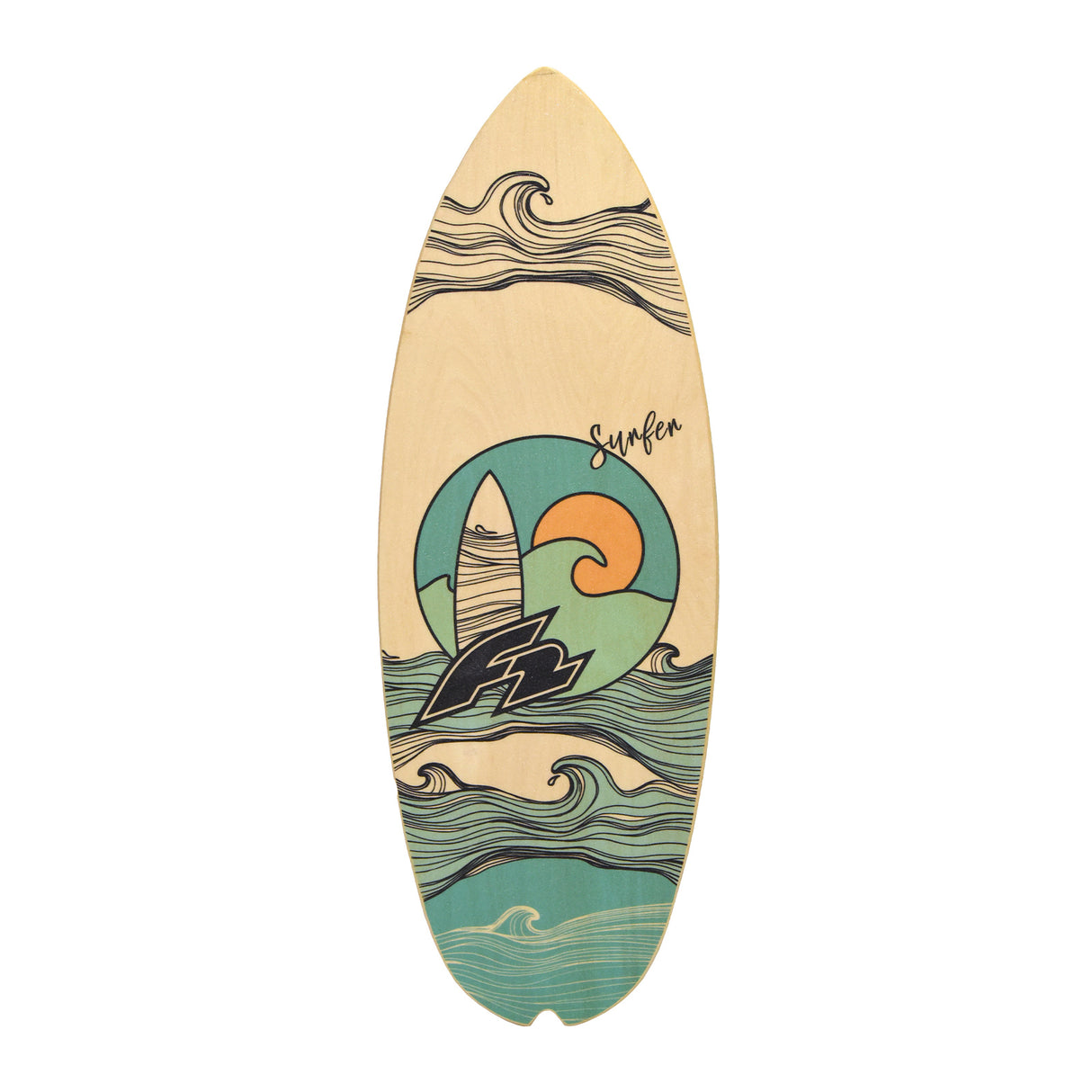 F2 Set Balance Board Halfshell 88x32cm mit Korkrolle