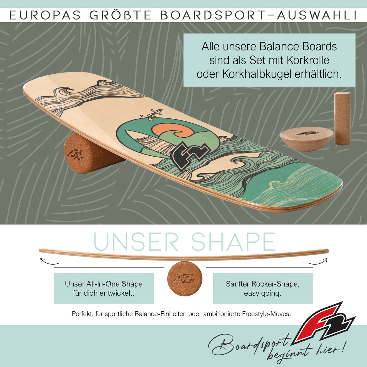 F2 Balance Board Set mit Halbkugel Komplettset Modell wählbar