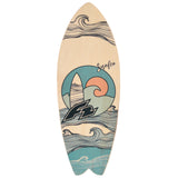 F2 Set Balance Board Surfer 76x28cm mit Korkrolle