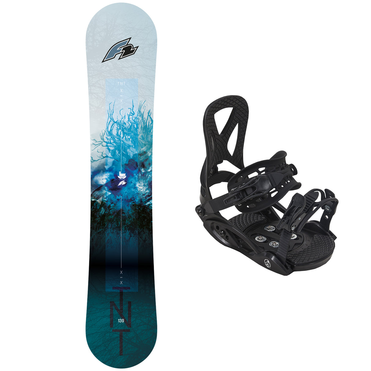 F2 Set Junior Snowboard TNT mit Eco Pure Bindung Größen wählbar