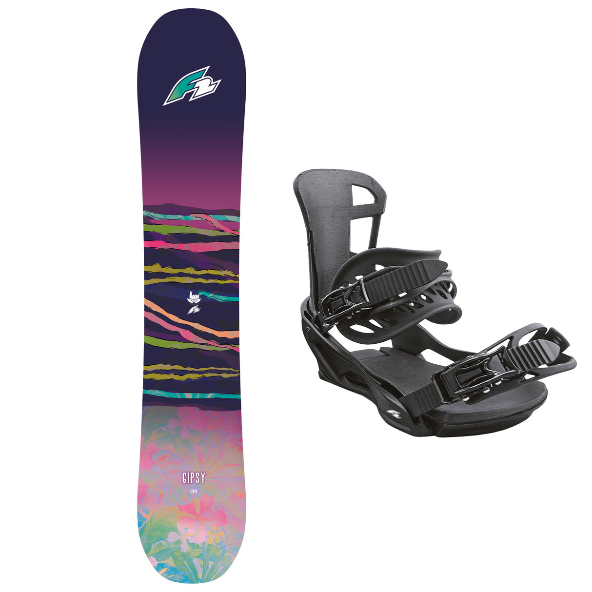 F2 Set Damen Snowboard Gipsy mit Sonic Pro Bindung Größe wählbar
