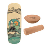 F2 Set Balance Board Pill 86x30cm + Halbkugel und Korkrolle