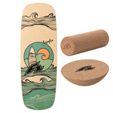 F2 Balance Board Set mit Korkrolle und Halbkugel Komplettset Modell wählbar