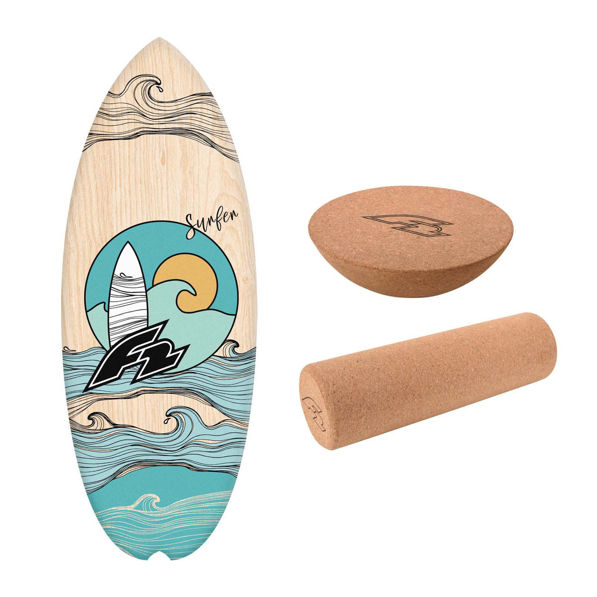 F2    Balance Board Halfshell Balance Training  80x30cm