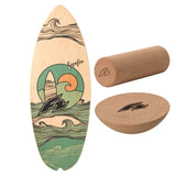 F2 Balance Board Set mit Korkrolle und Halbkugel Komplettset Modell wählbar