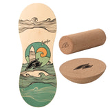 F2 Balance Board Set mit Korkrolle und Halbkugel Komplettset Modell wählbar