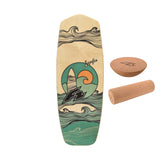 F2 Set Balance Board Tompstone 74x27cm + Halbkugel und Korkrolle