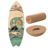 F2 Balance Board Set mit Korkrolle und Halbkugel Komplettset Modell wählbar