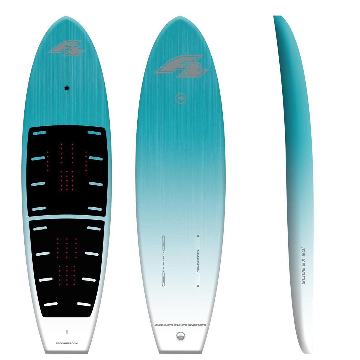 F2 Set Foilboard Glide Ex 100L mit Alu Foil 1700 + Allround Wing 6qm