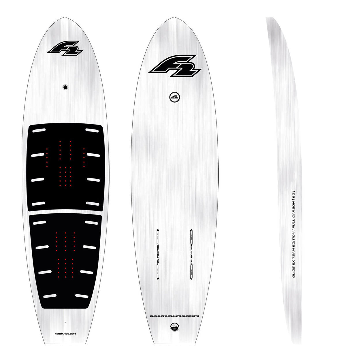 F2 Set Foilboard Glide Ex Team 135L mit Alu Foil 2000 + Allround Wing 6qm