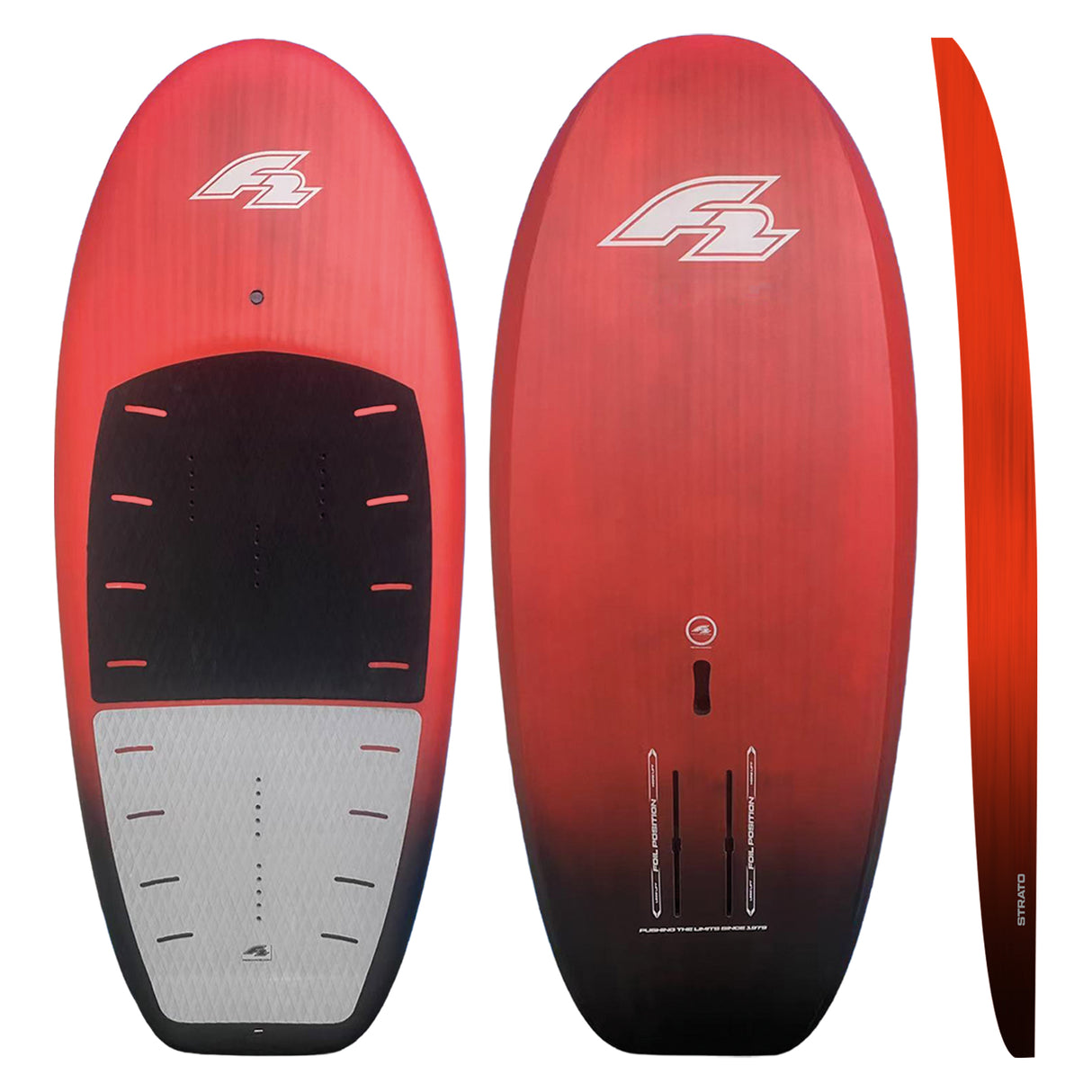 F2 Set Foilboard Glide Strato Team Rot 110L + Alu Foil 1700 + Wing 5qm