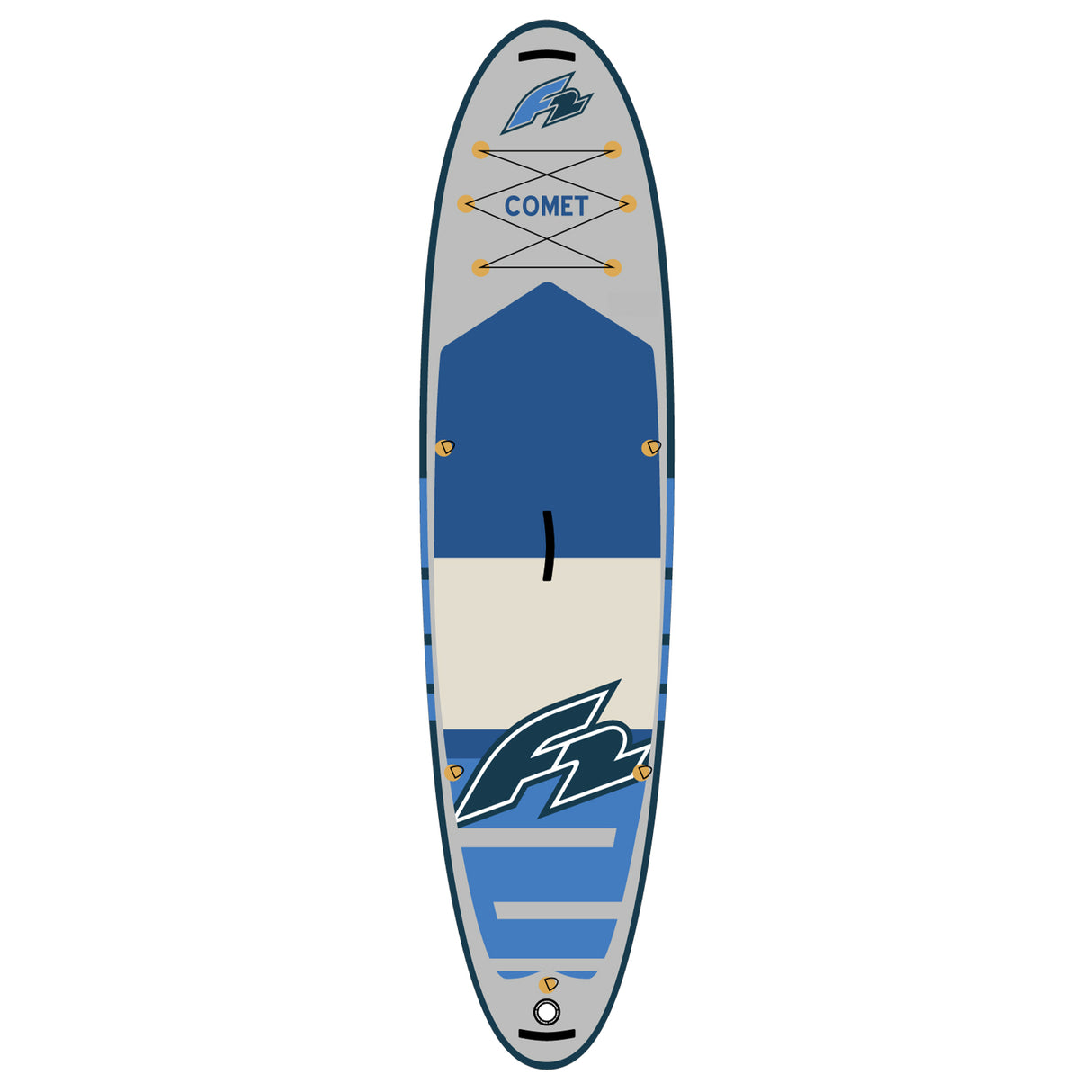 F2 SUP Stand Up Paddle Board Comet Grau - Komplettset Größen und Zubehör wählbar