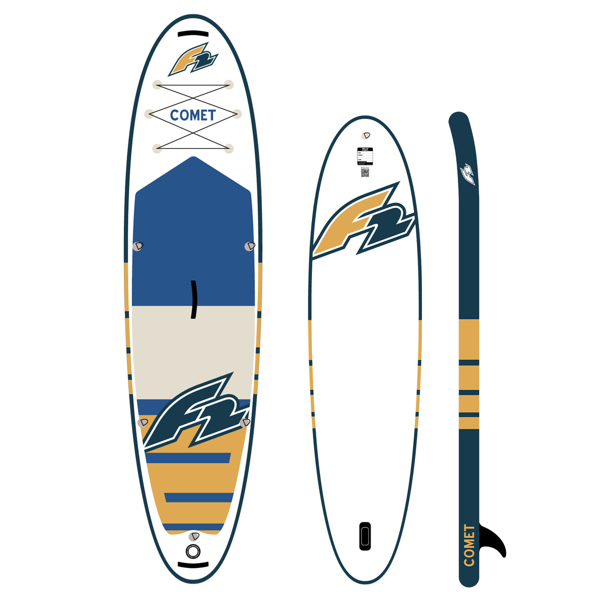 F2 SUP Stand Up Paddle Board Comet Weiss - Komplettset Größen und Zubehör wählbar