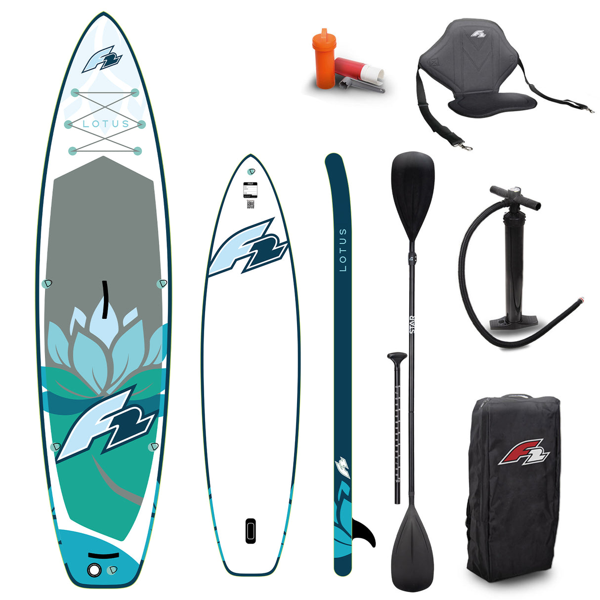 F2 SUP Stand Up Paddle Board Lotus Damen - Größe/Farbe/Zubehör wählbar