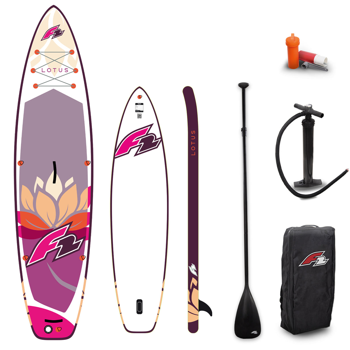 F2 SUP Stand Up Paddle Board Lotus Damen - Größe/Farbe/Zubehör wählbar