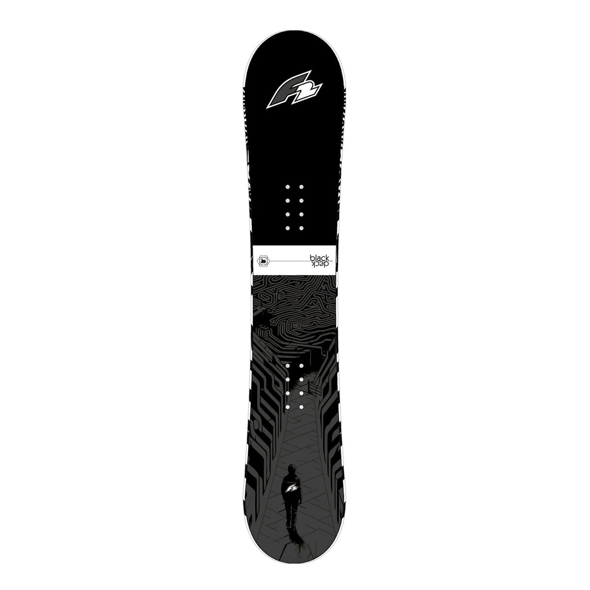 F2 Set Snowboard Junior Black Deck mit Pipe Bindung Komplettset Größen wählbar