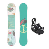 F2 Set Snowboard Junior Freedom Girl Mint 135cm + Pipe Bindung M