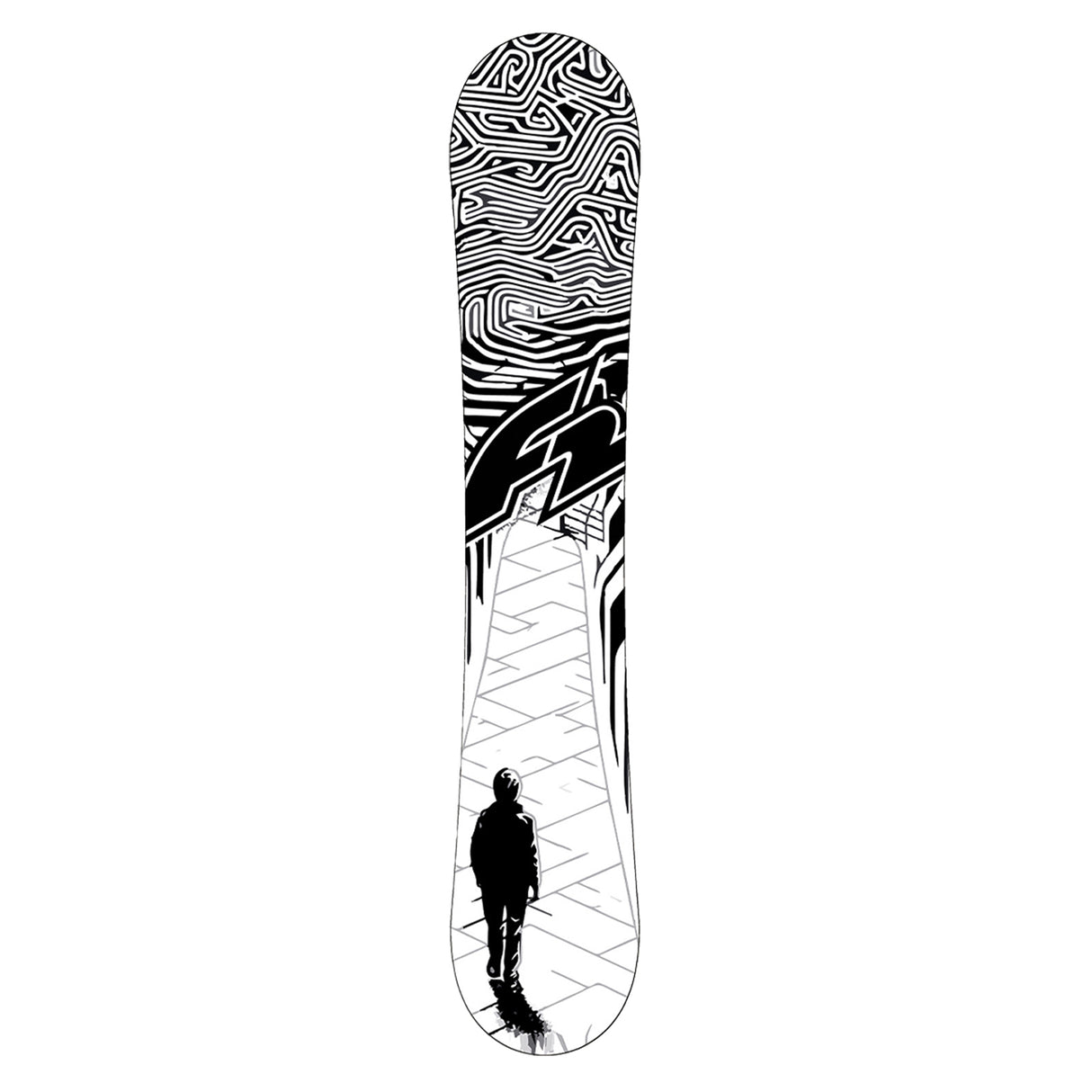 F2 Set Snowboard Blackdeck Wide Schwarz/Weiss 154w cm + Sonic Pro Bindung L