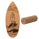 F2 Set Kork Balance Board Flat Shape + Korkrolle Komplettset Modell wählbar