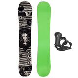 FTWO Set Snowboard TNT Black Death Schwarz 147cm mit Bindung M Sale