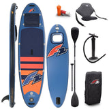 F2 Set Stand Up Paddle Board Ocean Sight Blau 10,5 + Kajak Zubehör Paket