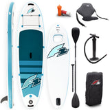 F2 Set Stand Up Paddle Board Ocean Sight Weiss 10,5 + Kajak Zubehör Paket