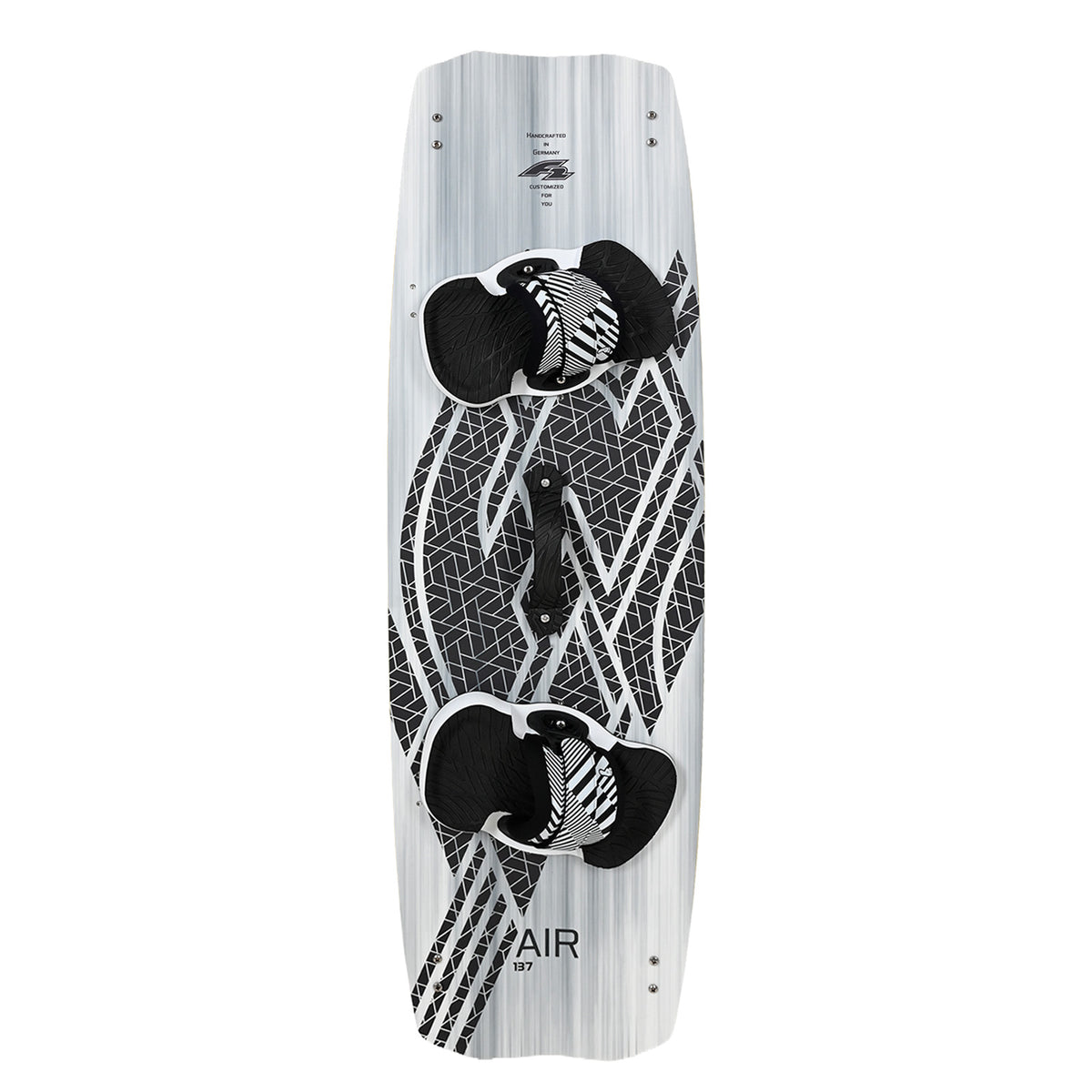 F2 Set Kiteboard Air White Icon 142cm + Bindung L/XL + GFK/Slider Finnen