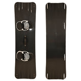 F2 Set Kiteboard Wide Black Carbon 155cm + Bindung L/XL + GFK/Slider Finnen