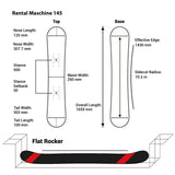 F2 Snowboard Rental Machine mit Protector Größe wählbar Schwarz