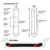 F2 Snowboard Rental Machine mit Protector Größe wählbar Schwarz